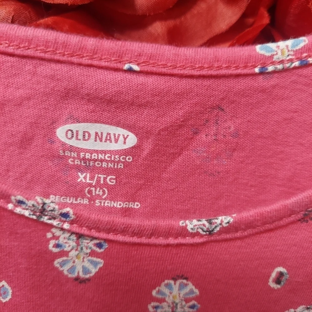 Old Navy Girls Size XL (14) Tunic Style Tank with ruffles